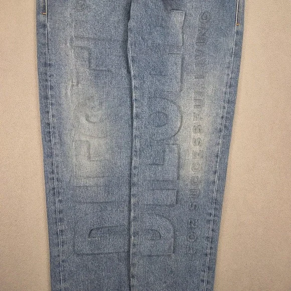 Diesel Jeans Mens 30 Embossed Dead Stock 2010 FS4 Loose Straight Street Cotton